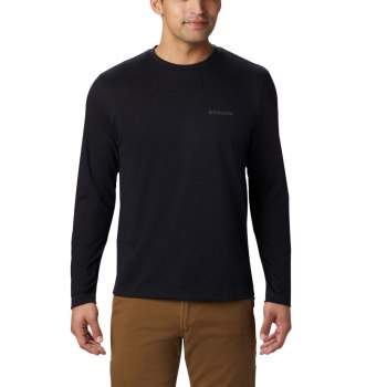 Columbia Muške Majice S Kapuljačom - Thistletown Park Crew Neck Long Sleeve Crne | TDXC-32459